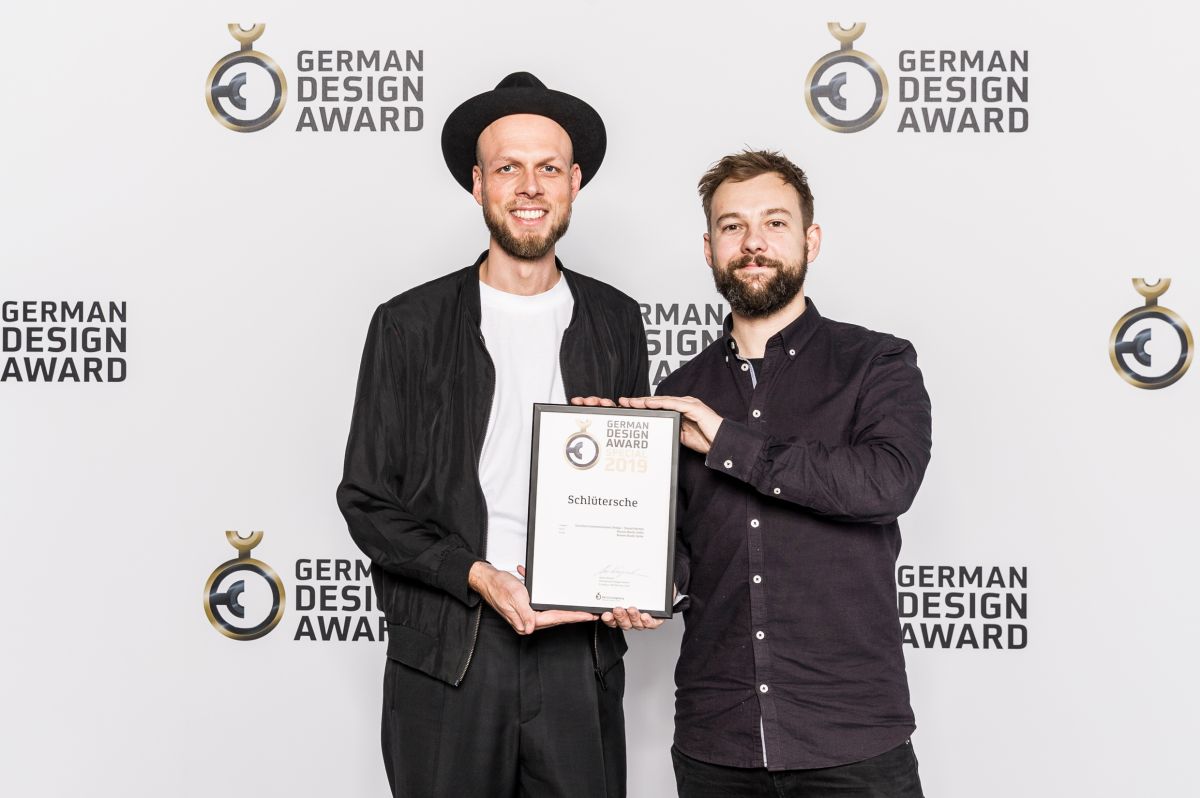 Designer Hardy Seiler und Hannes Buchholz beim German Design Award 2019
