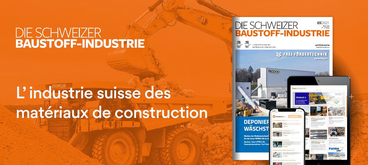Die Schweizer Baustoff-Industrie ist das offizielle Organ des Fachverbands der Schweizerischen Kies- und Betonindustrie