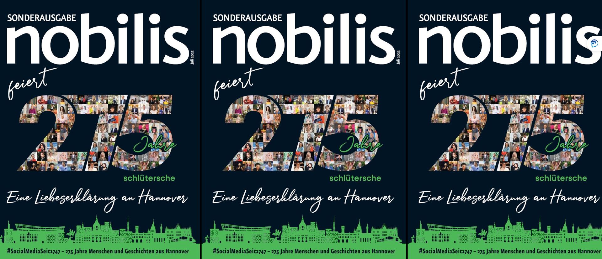 Titelseite der nobilis-Sonderausgabe zum 275. Jubiläum der Schlüterschen